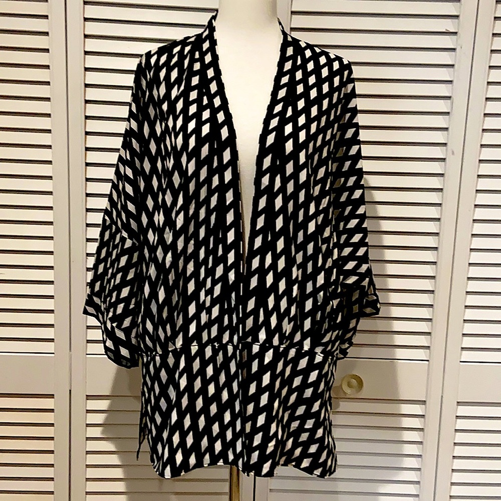 Banana Republic Black and White Kimono Jacket